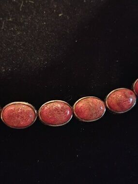 Red Jasper&Sterling Silver 8".sIGNED